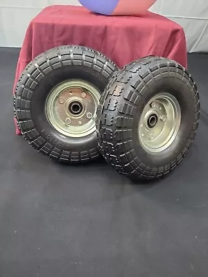 10  Heavy-Duty Tire Wheel - 4.10/3.50-4  For Hand Trucks Gorilla Cart LOT OF 2 • $33.99