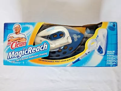 NEW NIB Mr. Clean Magic Reach Starter Kit Bathroom Cleaning Tool Detachable Pole • $24