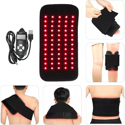 660nm Red+850nm Near Infrared Light Therapy Waist Wrap Pad Belt For Pain Relief • £26.62