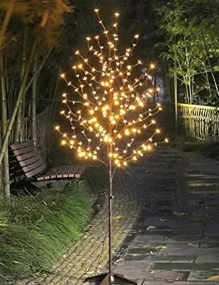 6.5FT 208 LED Cherry Blossom Tree Lighted Artificial Tree For Decoration Insi... • $62.33