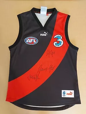 Essendon Jumper Signed By Brownlow James Hird Graham Moss & Gavin Wanganeen • $450