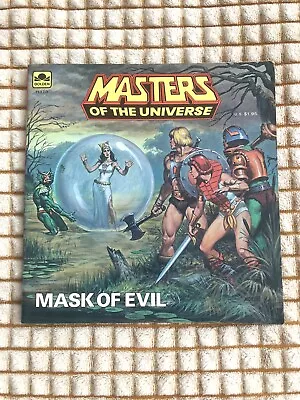 Masters Of The Universe MOTU Mask Of Evil 1984 Paper Back Book Golden Vintage • $7