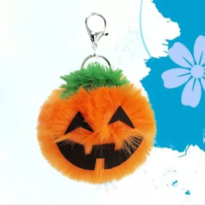  Halloween Jack-O'-Lantern Key Chain Plush Key Ring Pendant Souvenir Car Hanging • $11.28