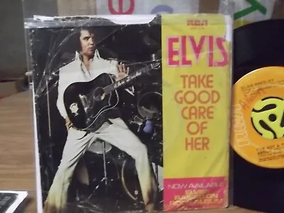 B7*pic Sleeve*elvis Thing About You Baby/take Good Care Of Her Orange Rca Record • $15