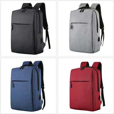 Men Women 16  Backpack Bookbag School Travel Laptop Rucksack Zip Bag USB Port • $14.05