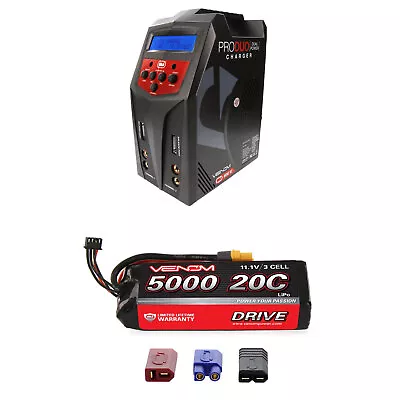 Venom 20C 3S 5000mAh 11.1V LiPo Battery With Pro Duo Charger Combo • $174.98