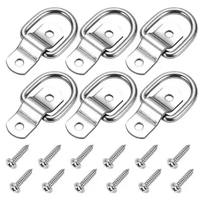 6 Pack D Ring Tie Down Anchors 1/4  Heavy Duty Stainless Steel Trailer Tie Down • $14.99