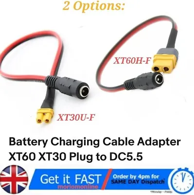 FPV Goggles B6 Charger Battery Charging Cable Adapter XT60 XT30 Plug To DC5521 • $10.52