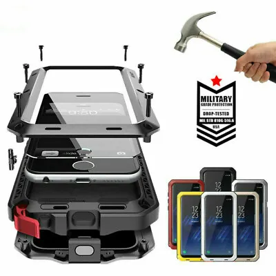 Heavy Duty Shockproof Case Waterproof Metal Armor Cover For Samsung S22 S21 S20 • £17.94