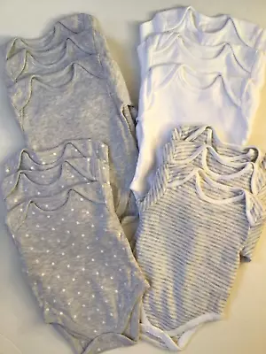 £6.50 • Buy Baby Boys Girls Unisex Bodysuits Vests Long Sleeve 3 Pack Cotton 0-3 Months