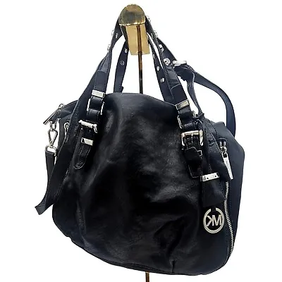Michael Kors Essex Studded Large Satchel Crossbody Bag Handbag FOR REPAIR DAMAGE • $24.99