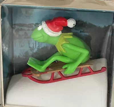 Vintage 1981 Hallmark Keepsake Kermit The Frog Sledding Muppets NIB Old Stock • $44.49