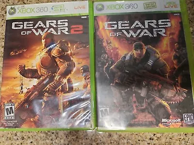 Gears Of War 1+2 Xbox 360 Live 2 Game Bundle Rated M Mature 2006-2008.     (*25) • $6