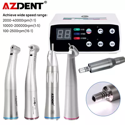 AZDENT Dental Brushless LED Electric Micro Motor 1:1/1:5/1:4.2 Handpiece SALE • $209.45