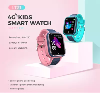 $72.99 • Buy New Smart Watch Kids GPS 4G Wifi LT21 Water Proof Tracker Smartwatch Video Call 