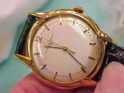 $4495 • Buy Vintage 18k Solid Gold Vacheron & Constantin Man's Watch Leather Band Rare