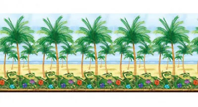 £13.99 • Buy Palm Tree Wall Decoration Large 40ft Tropical Beach Party Room Wall Scene Setter
