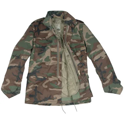 US Style M65 Woodland Camo Jacket Army Combat Field Mens Coat Parka With Liner • $80.88