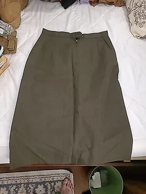 USMC Marine Corps Woman's Green Maternity Skirt Class A Wool/Poly Size 10 ML • $9.99