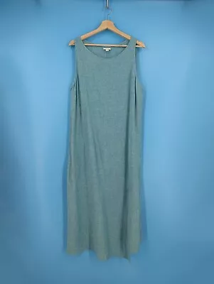 Pure Jill J. Jill Medium Blue Linen Viscose Sleeveless Shift Dress • $31.99