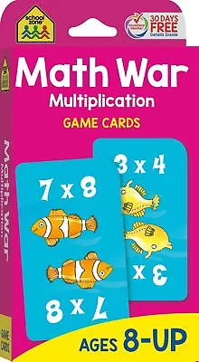 School Zone - Math War Multiplication Game Cards - Ages 8+ 3rd Grade 4th Grad... • $5.99