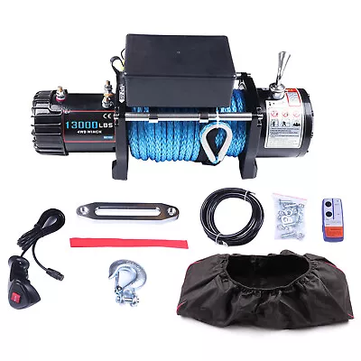 13000LBS Electric Winch Synthetic Rope 12V Towing Truck SUV Off Road  W/cover • $291.99