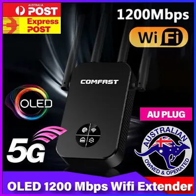 300/1200Mbps Dual Band 5G Wifi Extender Repeater Range Booster Wireless Router • $58.95