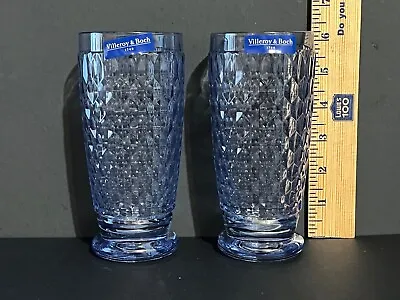 2 Villeroy & Boch Boston Blue Highball Glasses- Germany- New With Tags • $29.99