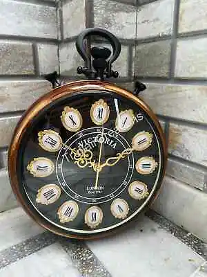 Large Vintage Wall Clock Antique  Victoria Station London  Clock Vintage Look • £92