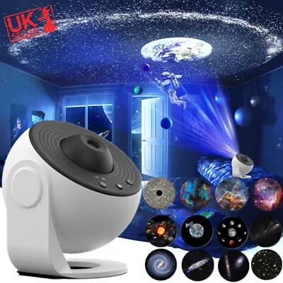 Galaxy Starry Projector Sky Night Light 360° Rotating Planetarium Star Lamp Gift • £27.86