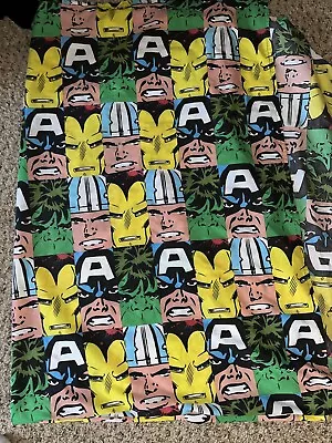 VTG Marvel Comics Characters Twin Flat Bed Sheet No Stains Or Marks Or Rips EUC • $14.95