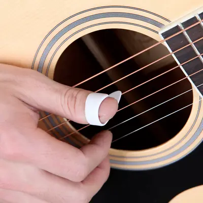 $3.99 • Buy Thumb Finger Guitar Picks Plectrum Celluloid Guitar Accessories  White NEW