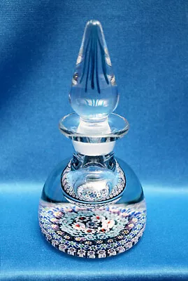 Vtg Paperweight ART GLASS MILLEFIORI Perfume Bottle+Stopper Perthshire Scotland • $95