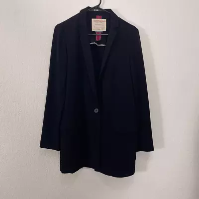 Cartonnier | Anthropologie Black Oversized Long Blazer Jacket • $60