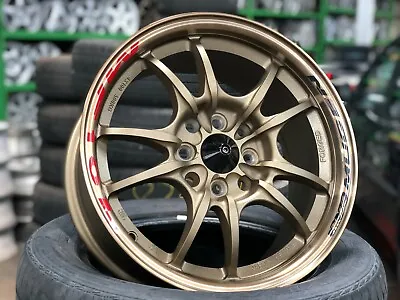 New 15 Inch 4 Pcs Mugen MF10 Design BRONZE RIM PCD 4x100 HONDA Fit Jazz Wheel • $703