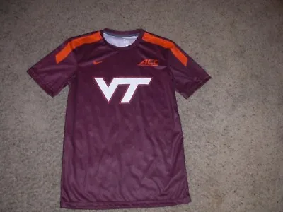 VIRGINIA TECH Nike Athletic Short Sleeve Shirt VA TECH Men's Small • $11.16