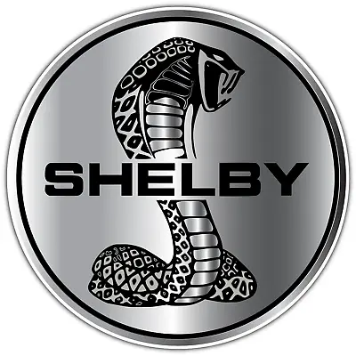 Cobra Shelby Ford Mustang GT Racing Moto Sports Vinyl Sticker Decal Black Silver • $7.49