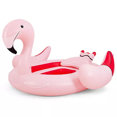 Topbuy 4-6 Persons Inflatable Flamingo Floating Island W/ Inner Loop & Floating • $129.99