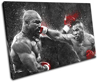 Mike Tyson Boxing Grunge Sports SINGLE CANVAS WALL ART Picture Print • $64.99