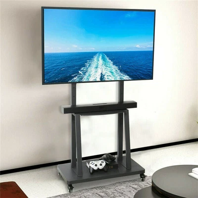 £89.94 • Buy 32-80  Mobile TV Cart Floor Stand Home Mount TV Trolley Exhibition Meeting Room