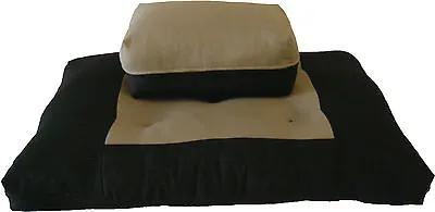 Tan Black Zabuton Zafu Yoga Meditation Relax Sitting Kneel Cushion Seat • $82