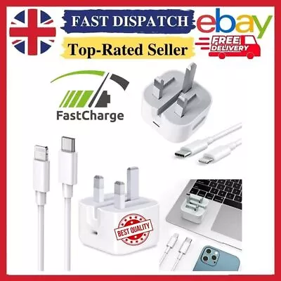 18W USB-C Power Adapter Plug For IPad Pro / IPhone 11 Pro Max Charger Head UK • £9.19