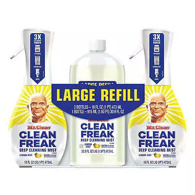 2 Pack Mr. Clean Mist Multi-Surface Spray & Refill Deep Cleaning 62.9 Floz TOTAL • $22.97