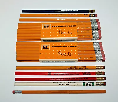 VTG Eberhard Faber Marigold 240 F Pencils Mongol 482 Advertising Unsharpened 32 • $19.99