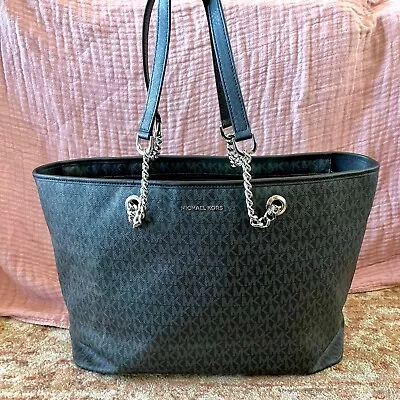 Michael Kors Jet Set Extra Large Travel Chain Tote Bag 19  X 11  X 6  Logo MK • $95