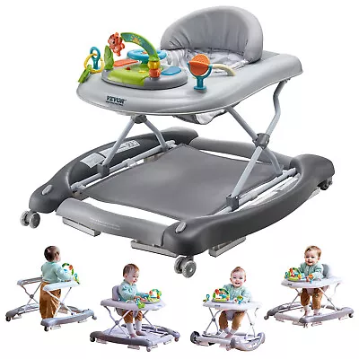 VEVOR 4-in-1 Baby Walker Foldable Activity Center Adjustable Height 6-24 Month • $69.99