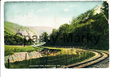 BEESTON TOR MANIFOLD VALLEY Railway Train Track Vintage Postcard Z02 • £8