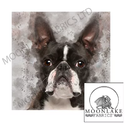 £8.45 • Buy Boston Terrier Fabric Craft Panels 100% Light Cotton Or Thick Soft Polyester