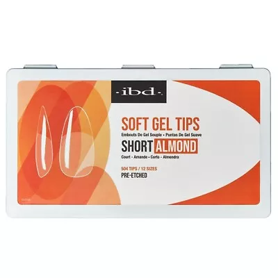 Ibd Soft Gel Tips Box - Short Almond (504pcs 12 Sizes) • $17.99