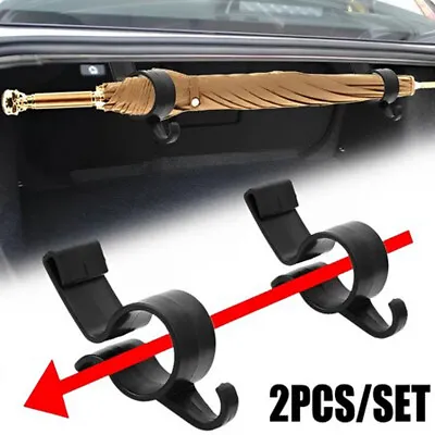 2PCS Black Car Trunk Umbrella Hook Holder Hanger Clip Fastener Car Accessories • $2.94